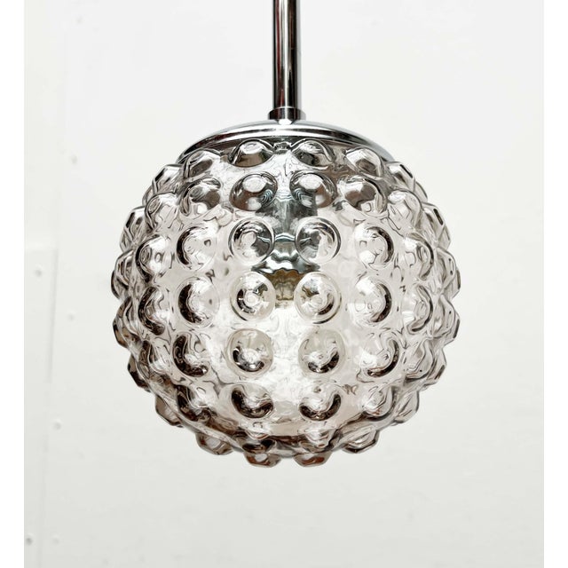 Mid-Century Modern German Space Age Glass Ball Pendant Lamps by Rolf Krüger for Staff, 1970s, Set of 3 For Sale - Image 16 of 18