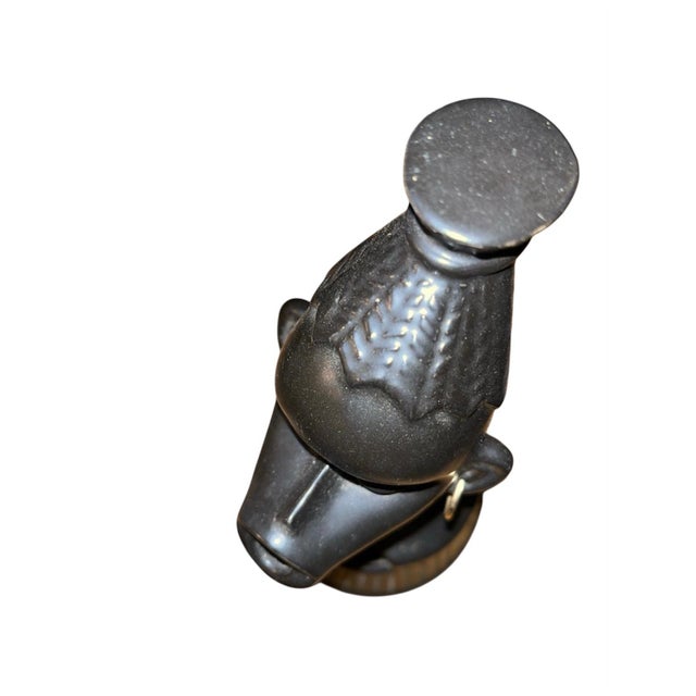 Mid-Century Modern Mid-Century African-Inspired Ceramic Head Ashtray With Hoop Earring Accent For Sale - Image 3 of 6