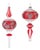Glittered Glass Pinecone Finial Drop Ornament (Set of 6) For Sale