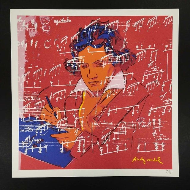Andy Warhol "Beethoven" Limited Edition Lithograph by CMOA. Limited Edition Lithograph n 163 / 500 - Numbers signed in...