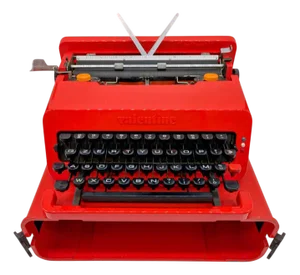 Red Valentine Typewriter by Ettore Sottsass and Perry King for Olivetti, 1968