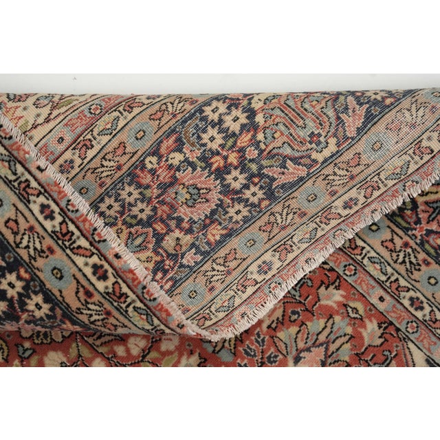1970s Vintage Persian Handmade Wool 8x11 Red Area Rug For Sale - Image 10 of 11