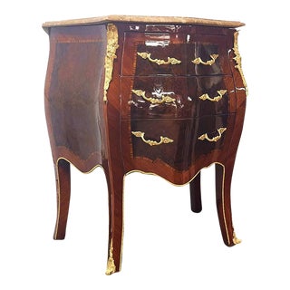 French Style Commode Louis XV Style Marble Topped For Sale