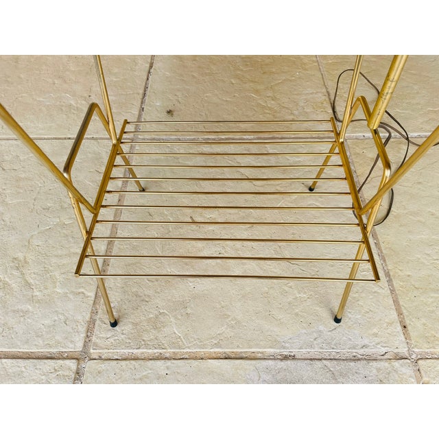 Metal Mid-Century Floor Lamp with Integrated Side Table, 1960s For Sale - Image 7 of 18