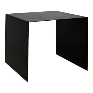 Yves Black Metal Side Table For Sale