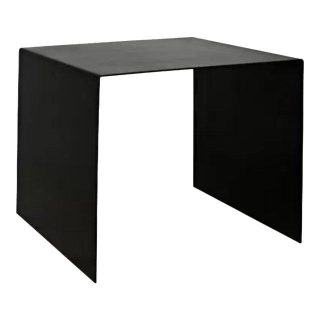 Yves Black Metal Side Table For Sale