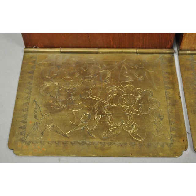 Vintage Chinese Hand Carved Hard Wood Scholar Bookends by George Zee - A Pair For Sale - Image 14 of 18