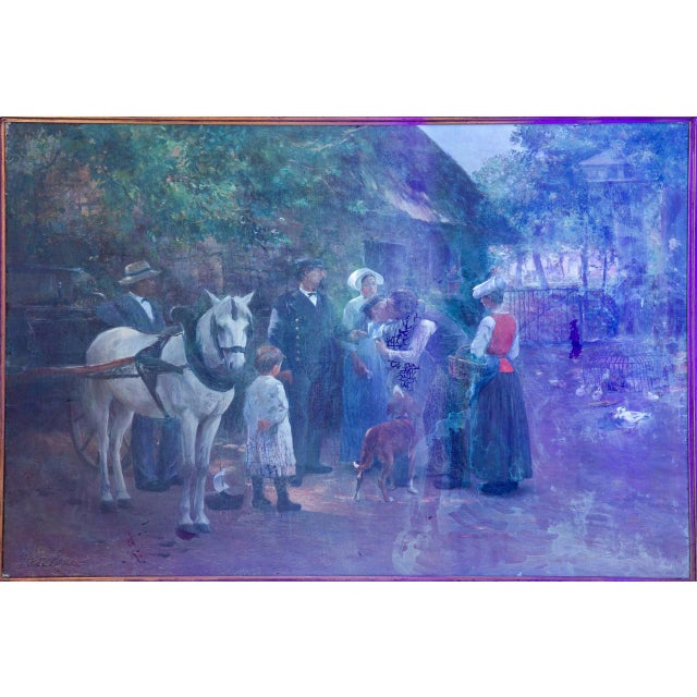 “Young Naval Conscript” Antique French Painting by Julien Le Blant For Sale - Image 17 of 17