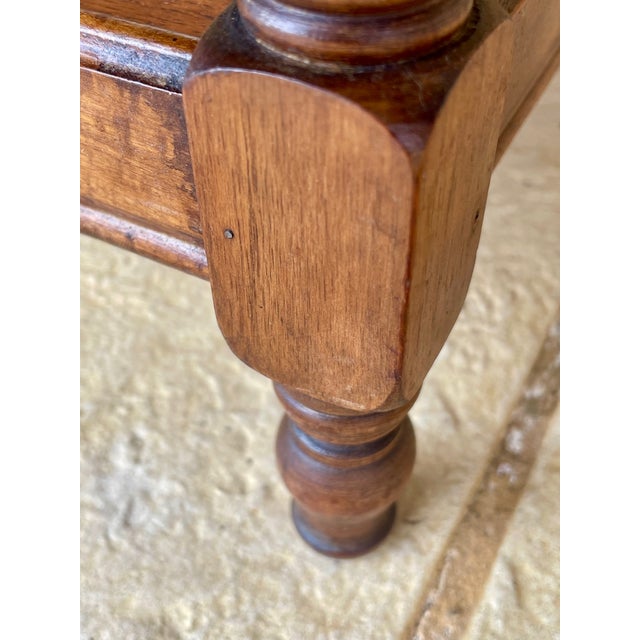 Three-Tiered Walnut Turned Wood Side Table, 1930s For Sale - Image 13 of 16