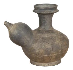 Chinese Ming Dynasty 17th Century Earthenware Ewer Kendi Ritual Water Vessel