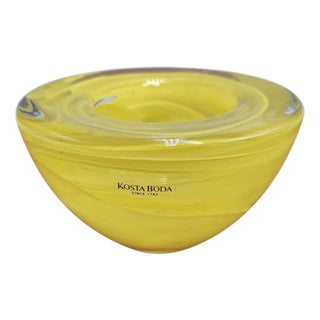 Glass Candlestick by Anna Ehrner, 1960s For Sale