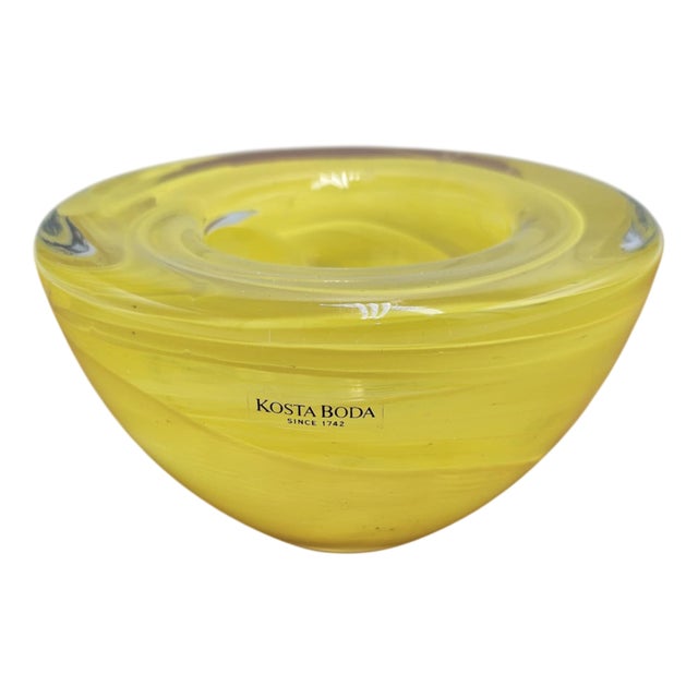 Glass Candlestick by Anna Ehrner, 1960s For Sale