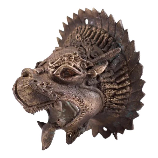 Bhutan Dragon Druk Wall Mounted Incense Burner, Tibet, 1920s For Sale