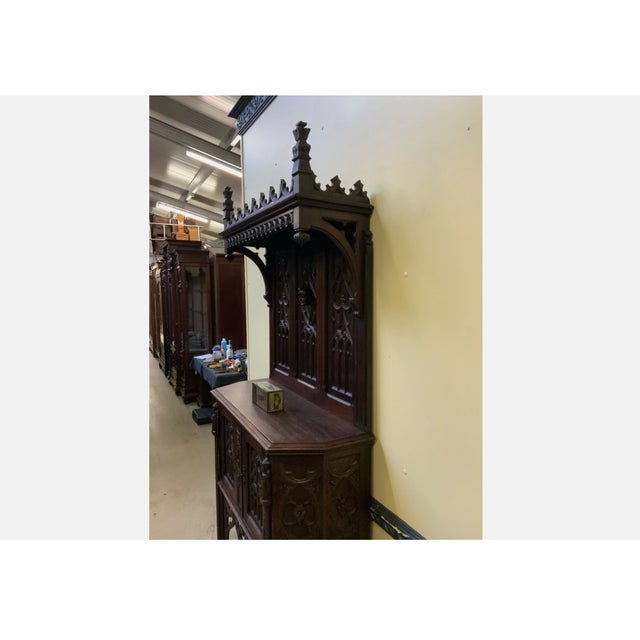 Antique Neo-Gothic Cabinet, 1880 For Sale - Image 13 of 14