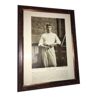Vintage Cricket Star Santall Framed Photo For Sale