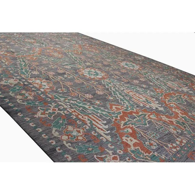 Handwoven Persian Sultanabad Area Rug 12’11” X 19’5″ For Sale - Image 10 of 13