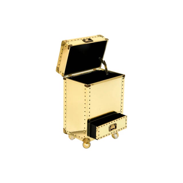 1970s Brass Clad Storage Chest For Sale In Portland, OR - Image 6 of 7