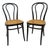 Bentwood Chairs with Vienna Straw Seat by Thonet for Herbatschek, Poland, 1960s, Set of 2 For Sale