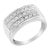 Contemporary 14K White Gold Men's Diamond Channel Set Band Ring (1 cttw, H-I Color, SI2-I1 Clarity) Size 10.5 EVS1010 For Sale - Image 3 of 6