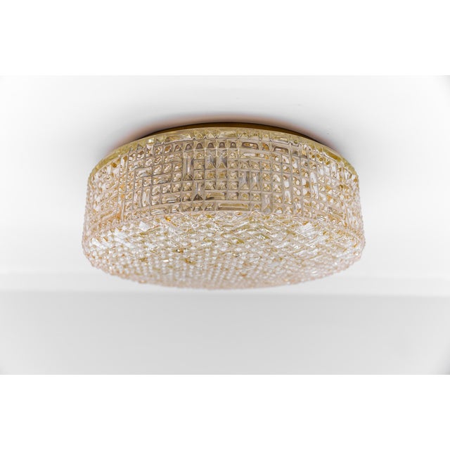 1960s Amber Bubble Glass Flush Mount Lamp by Helena Tynell for Limburg Boom, 1960s For Sale - Image 5 of 11