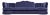 Indigo Velvet Tufted Sofa with Fringe by Dorothy Draper For Sale