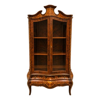 Vitrine Cabinet in Marquetry For Sale