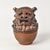Ceramic Vintage Japanese Sake Bottle With Ceramic Shisha Foo Dog Lid For Sale - Image 7 of 14