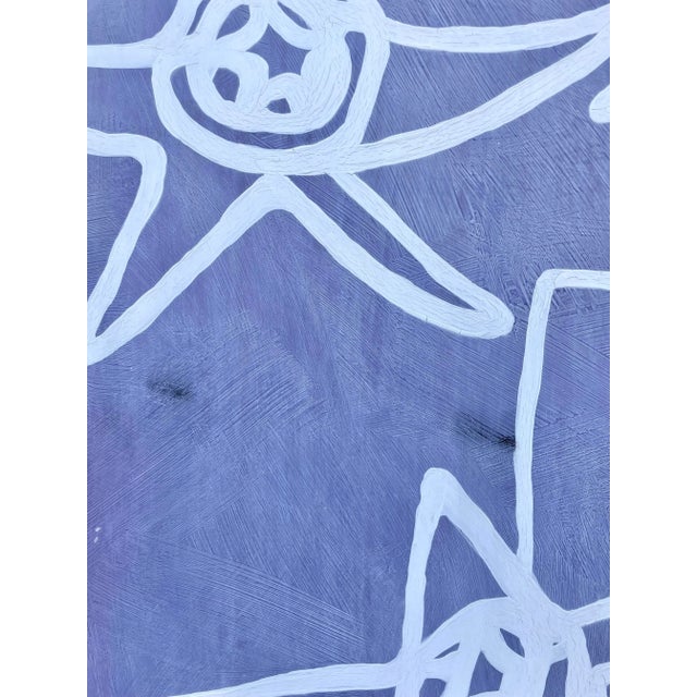 Late 20th Century Original XL Purple Star Painting on Board Signed by Zandra Rhodes For Sale In Los Angeles - Image 6 of 13
