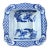 Antique English Blue and White Transferware Serving Dish For Sale