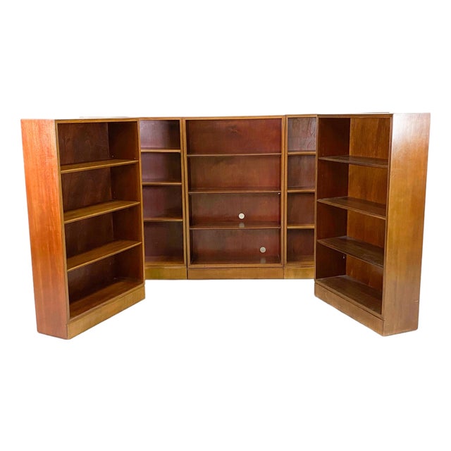 Danish Mahogany Bookcases by Frits Henningsen, 1940s, Set of 5 For Sale