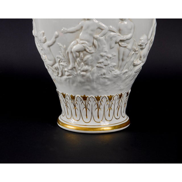 Ceramic 19th Century Italian Glazed Ceramic Vase from Capodimonte For Sale - Image 7 of 9