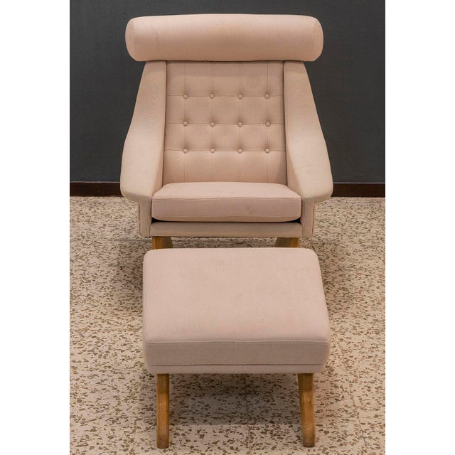 Set of Ox Armchair and Ottoman from Illum Wickelsø, Denmark, 1970s For Sale - Image 15 of 15
