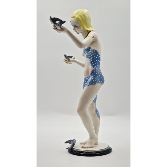 Helen Konig Scavini, The Spring Nude with Swallows, 1932, Porcelain For Sale - Image 6 of 18
