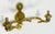 Vintage Art Nouveau Wall Mount Brass Fireplace Tools, Set of 3 For Sale In Kansas City - Image 6 of 9