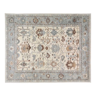 New Oushak Hand Knotted Wool Rug, 7'7x9'7 For Sale