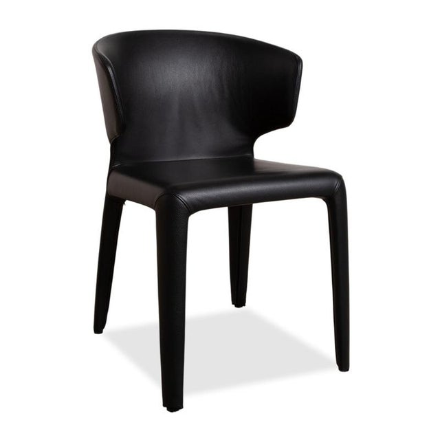 Modern Hola Leather Chairs in Black from Cassina, Set of 8 For Sale - Image 3 of 14