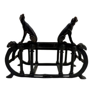 Antique Greyhound Figural Letter Holder Desk Organizer Mail Sorter For Sale