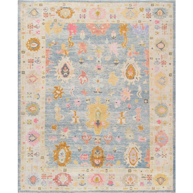 Pasargad Turkish Oushak Wool Area Rug-11' 7" X 14' 2" For Sale