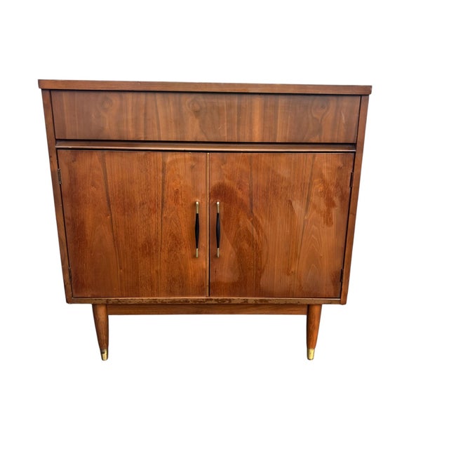 Mid 20th Century Walnut Cabinet Laminate Top For Sale - Image 14 of 17