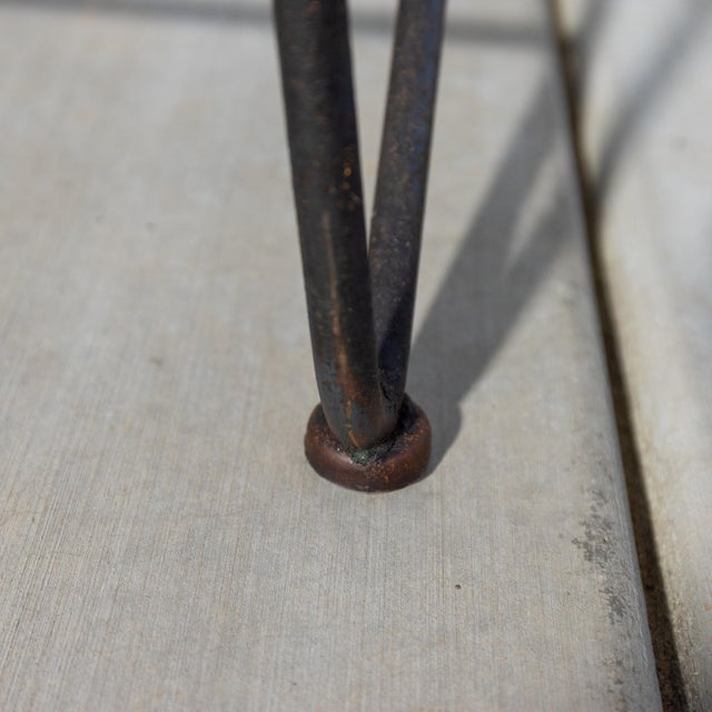 1990s Vintage 90's Industrial Iron and Plywood Dining Chairs – Design by Sauer & Gueswel - A Pair, Attributed For Sale - Image 5 of 7