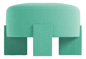 Cassete Puff in Boucle Teal by Alter Ego for Collector