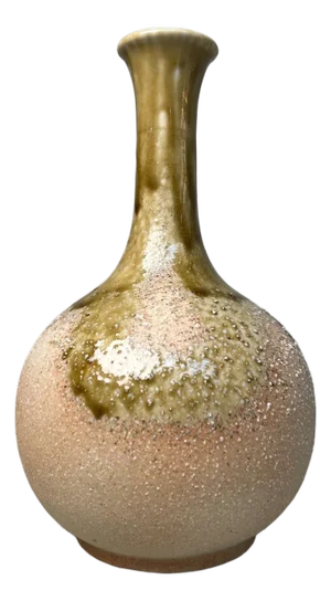 Shigaraki Ikebana Flower Vase, 1980s