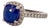 Natural Sapphire Diamond Ring Size 7 14k White Gold 2.51 Certified For Sale