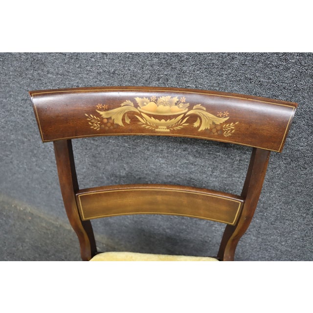 L. Hitchcock Cherry Desk Chair With Fruit Basket Stenciling For Sale In Philadelphia - Image 6 of 12
