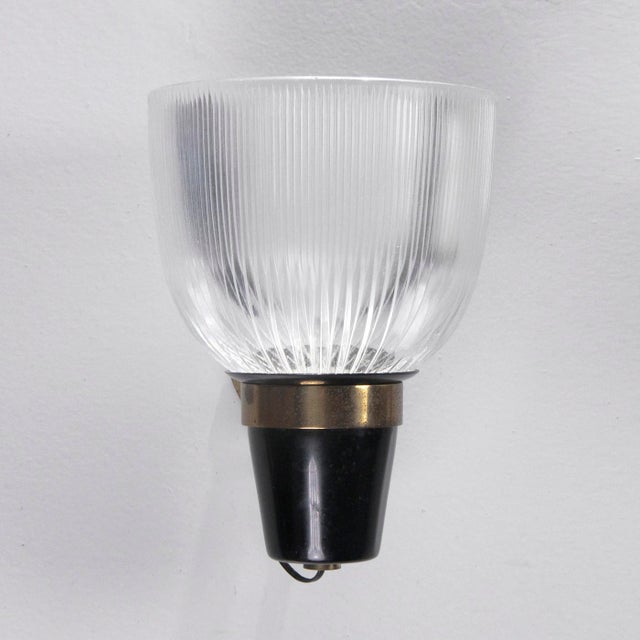 Metal Brass and Glass Wall Lamps Mod LP5 by Ignazio Gardella for Azucena, 1950s, Set of 2 For Sale - Image 7 of 11