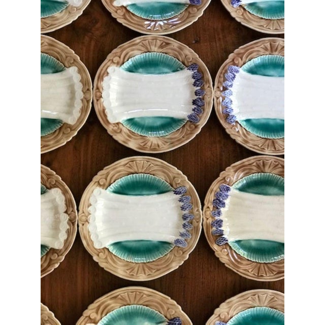 Orchies Antique French Asparagus Plate by Orchies, 1920's For Sale - Image 4 of 7