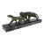 Mid 20th Century Art Deco Patinated Bronze Two Panthers After Michel Decoux on Marble Base For Sale