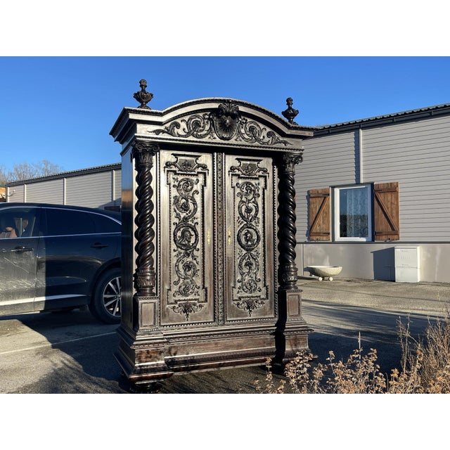 Renaissance Oak Cabinet, 1870s For Sale - Image 9 of 18