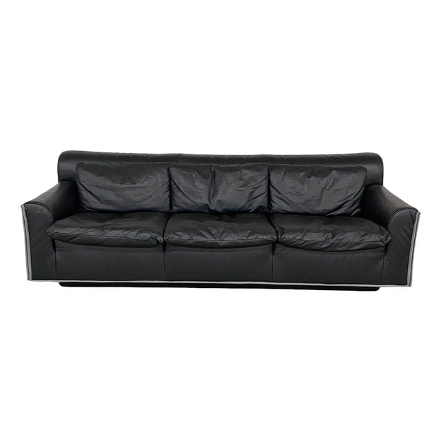 Heli Leather Sofa by Otto Zapf for Knoll, 1980s For Sale