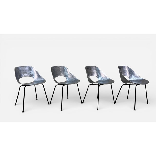 1950s Tulipe Chairs by Pierre Guariche for Steiner (Set of 4) For Sale - Image 11 of 11